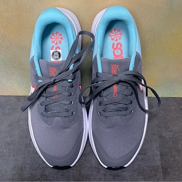 Nike Star Runner 3 Women's Gray/Aqua Sneakers Size 5.5 - Picture 7 of 16
